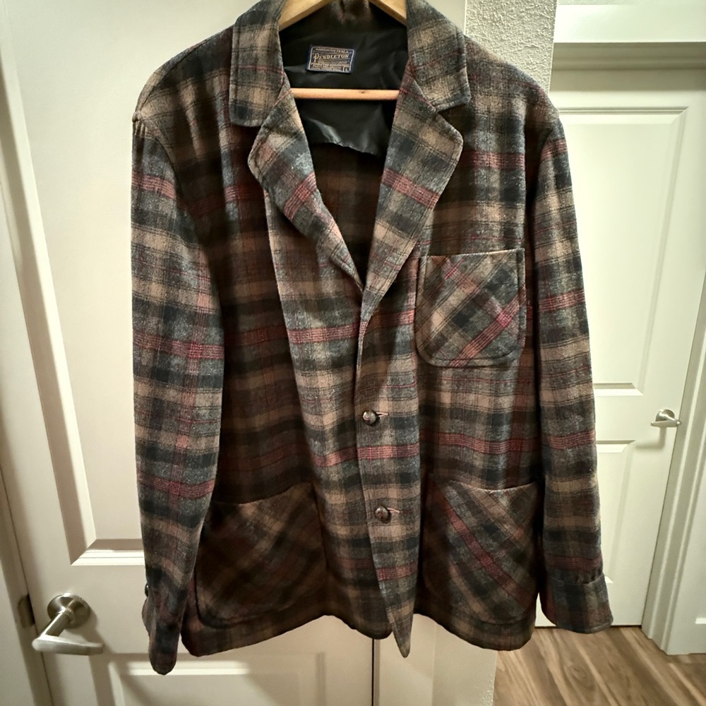 Pendleton Plaid Wool Jacket L